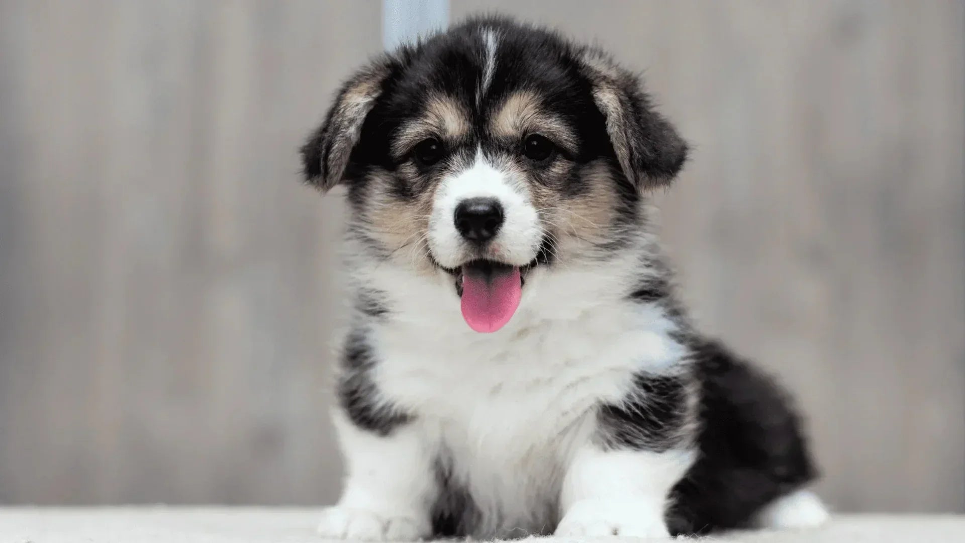 子犬がしゃっくりしている様子