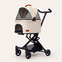 PETTENA小型犬用軽量コンパクト犬のベビーカーPETITEカーキ色