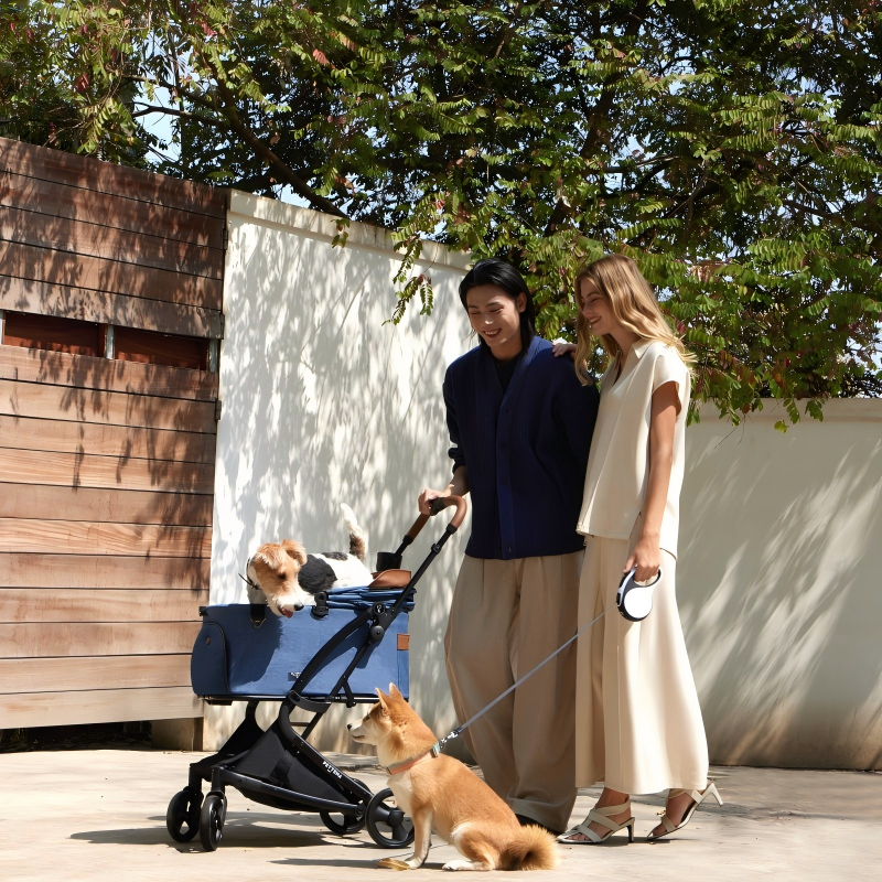 ワンタッチ折りたたみ式分離型ペットカート MILOU|小型犬・中型 ワンタッチ折りたたみ式分離型ペットカート MILOU|小型犬・中型