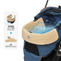 ワンタッチで全部折りたためる分離型ペットカート - PETTENA MILOU