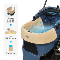 ワンタッチで全部折りたためる分離型ペットカート - PETTENA MILOU