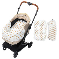 リバーシブルペットカート用クッションセット、ベアプリントで愛らしい!外出時のカートがかわいく変身、愛犬とのお散歩が楽しみ倍増。汚れに強く洗濯可能、飼い主も安心の実用アイテム!