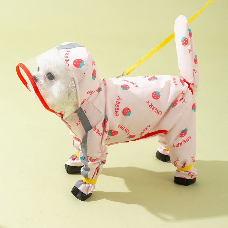 PETTENA Select ペット犬服 レインコート 全身防水