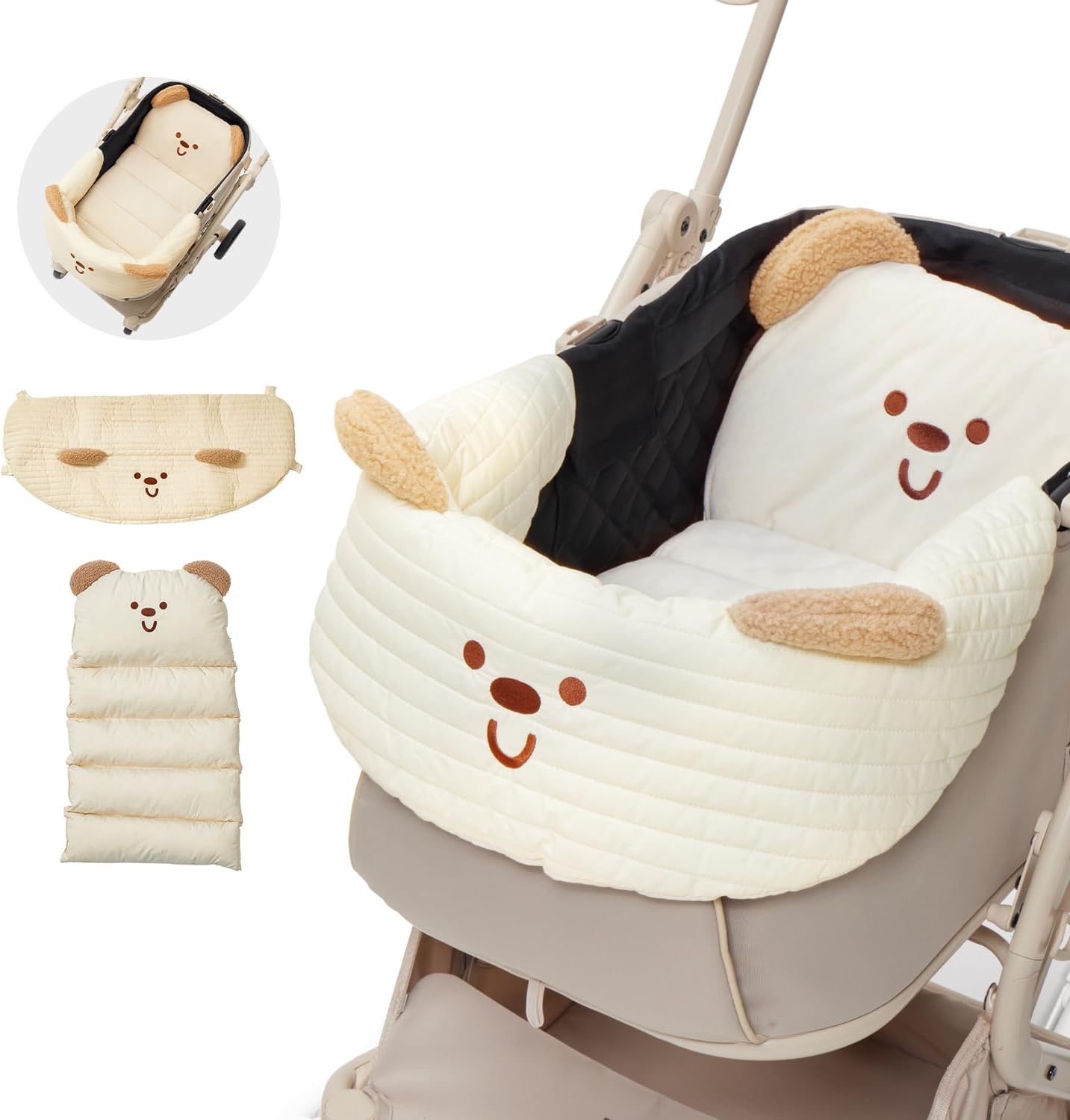 PETTENA ペットカートクッション 3点セット　犬 猫　あごのせクッション 楽天市場】PETTENA ペットカートクッション 犬 猫 取り付け簡単