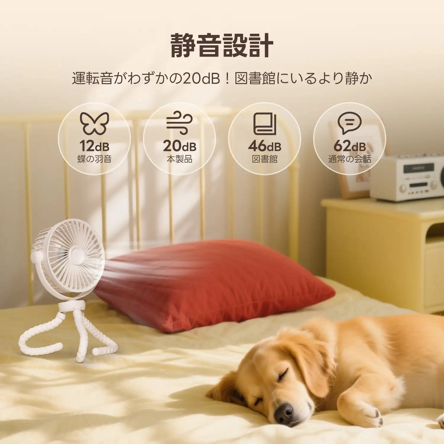 ペットカート 扇風機(静音設計 3WAY仕様 自動首振り)- PETTENA