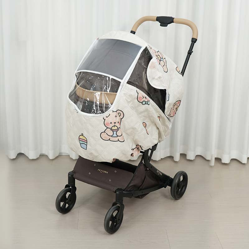 【MOLOU・ORION専用】ペットカート用レインカバー 3層ミルフィーユ構造