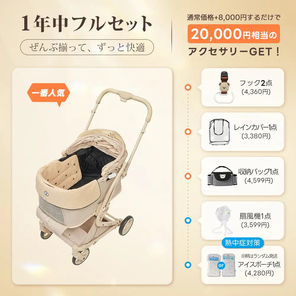 ワンタッチで全部折りたためる分離型ペットカート - PETTENA MILOU