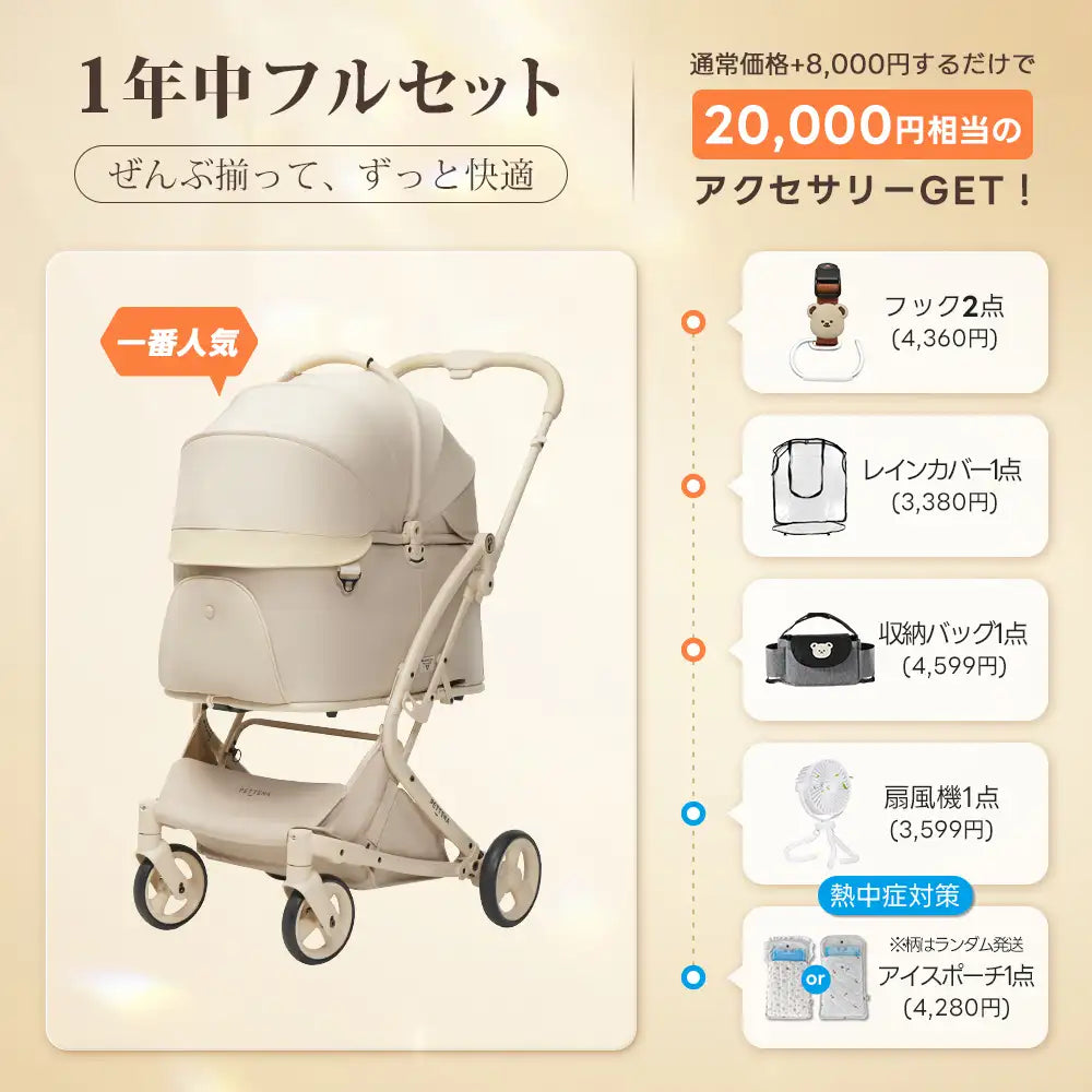 ワンタッチで全部折りたためる分離型ペットカート - PETTENA MILOU