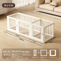 PETTENA ペットサークル 透明アクリル製(工具不要・滑り止め付き)