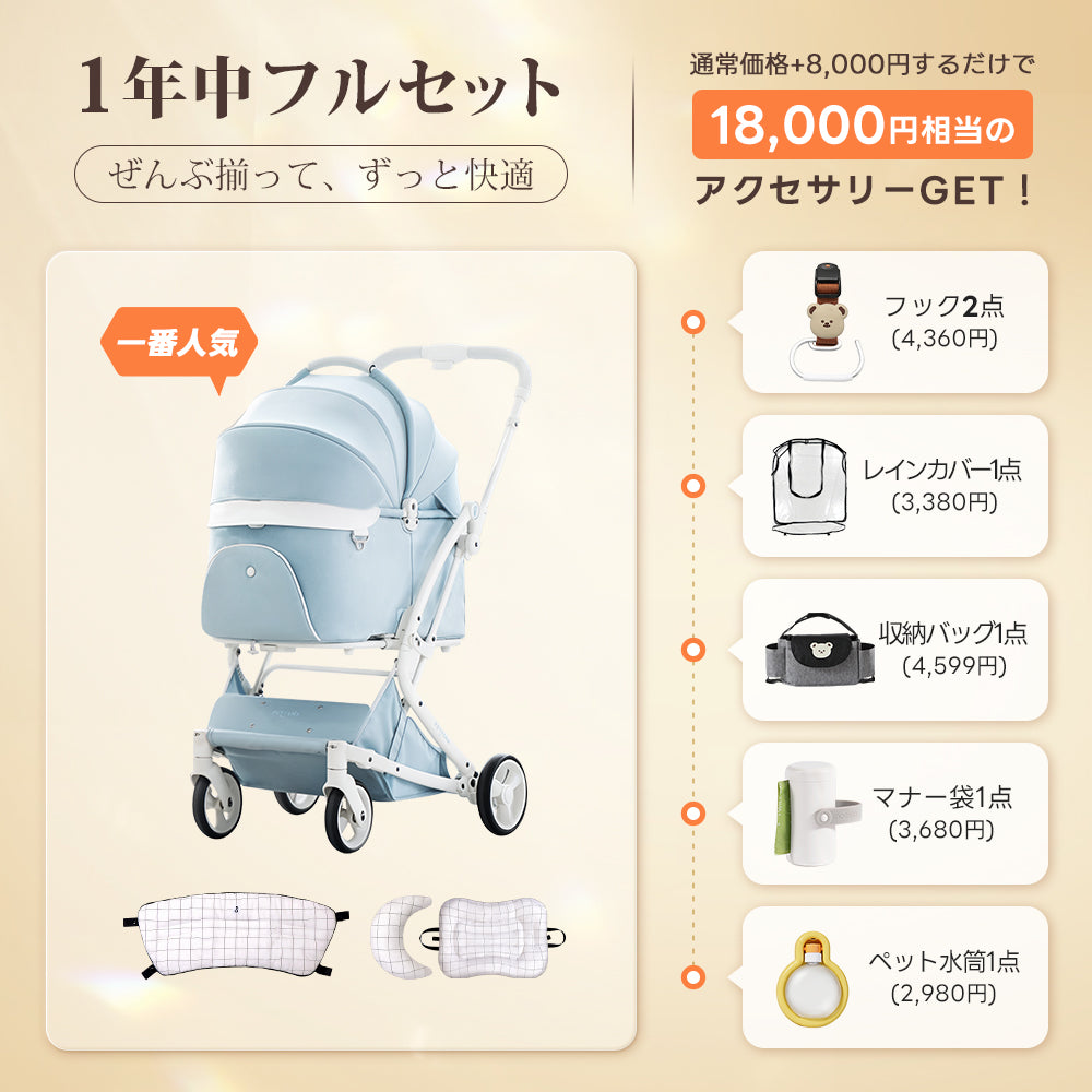 ワンタッチで全部折りたためる分離型ペットカート - PETTENA MILOU