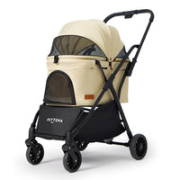 【PETTENA軽量一体型】NEWTONペットカート!自動折り畳み機能で一瞬で収納可能、耐荷重20KG&自立設計で使いやすさ抜群!特設大容量収納スペース付きで、ペットのおやつ、飲み物、おもちゃなど、外出時の必需品をすべて一緒に持ち運べます。多頭飼いや中型犬猫の飼い主に最適な、便利で快適な多機能ペットカート!