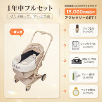 PETTENA MILOU Small Size|【獣医師推奨】電車移動対応・1秒折りたたみペットカート