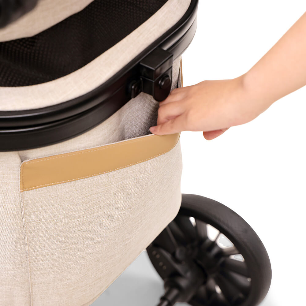 PETTENA 中型犬や多頭飼い用折りたたみ式分離型軽量ペットカート TERRAの収納ポケット