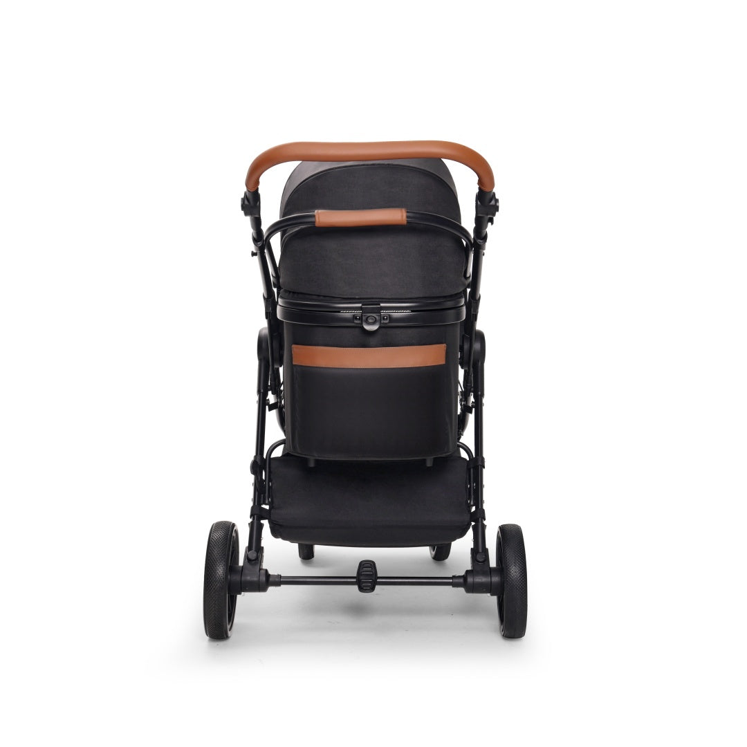 PETTENA 中型犬や多頭飼い用折りたたみ式分離型軽量ペットカート TERRAブラックの背面写真