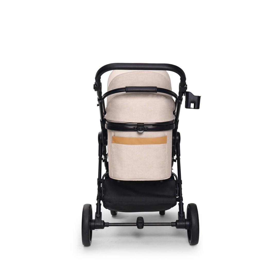 PETTENA 中型犬や多頭飼い用折りたたみ式分離型軽量ペットカート TERRAベージュの背面写真
