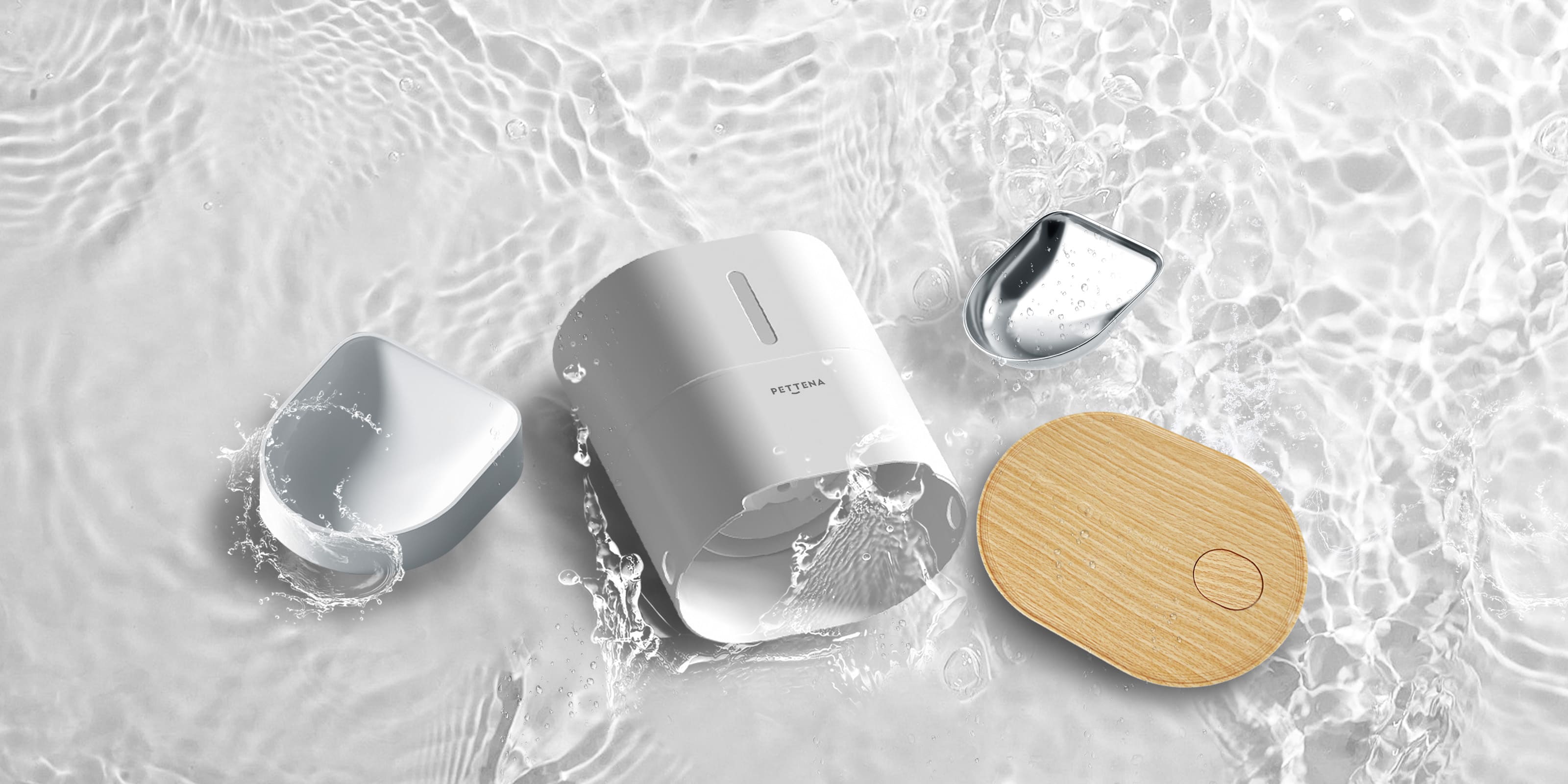 犬・猫用自動給餌器の清潔設計-取り外して洗える様子