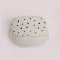 ペットカート用ベースとあごのせクッションのセット商品。グリーンのパンダと花柄を組み合わせたデザインで、愛犬に最高の快適さと可愛い空間を提供。