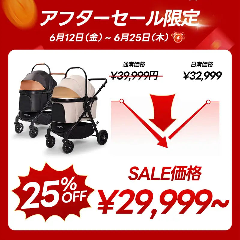 中型犬に設計された最軽量 折りたたみ式分離型ペットカート - PETTENA TERRA