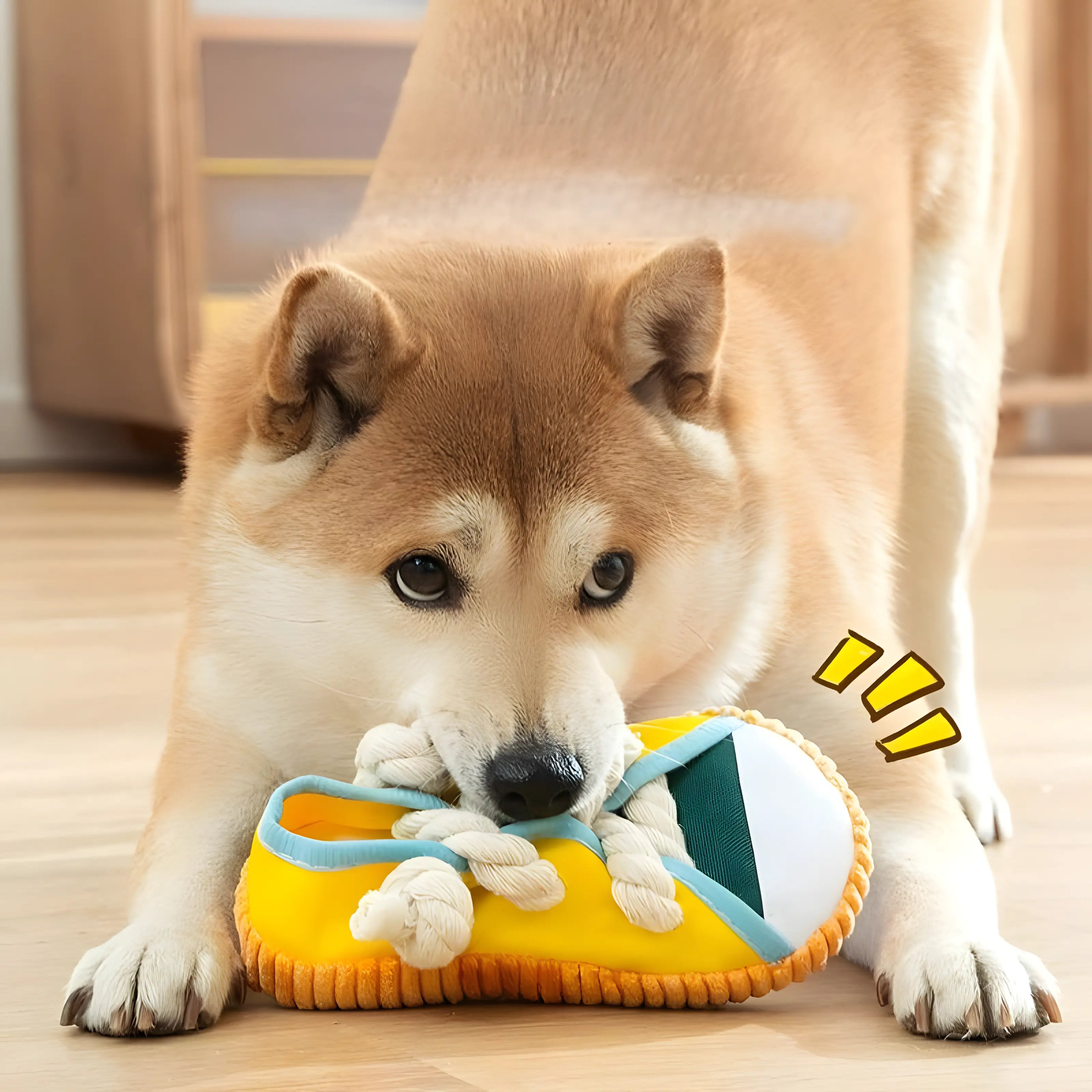 PETTENA Select 発声機能付き犬用靴型おもちゃ