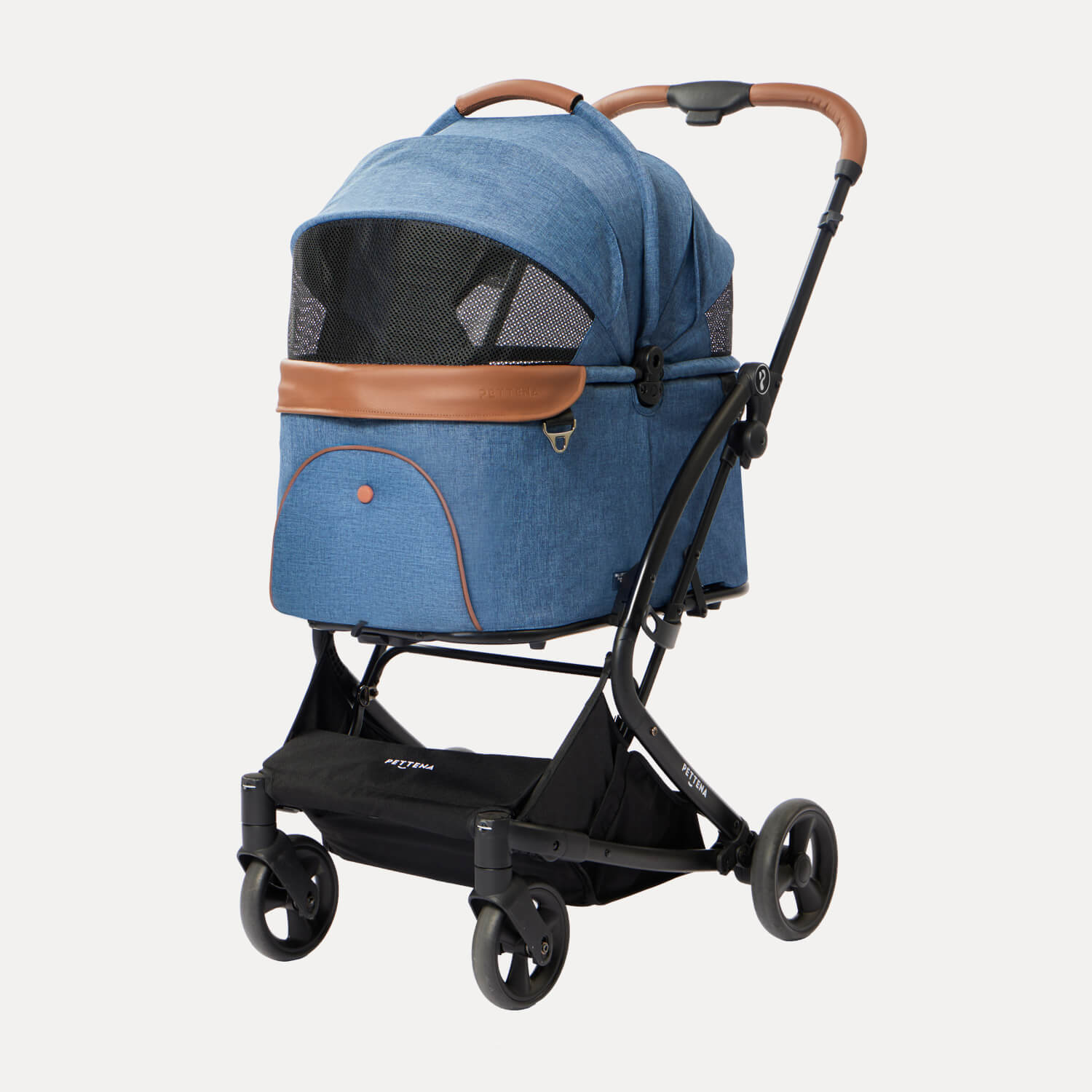 PETTENA ワンタッチ折りたたみ式分離型ペットカートMILOUのメッシュ窓ーいい通気性を実現する