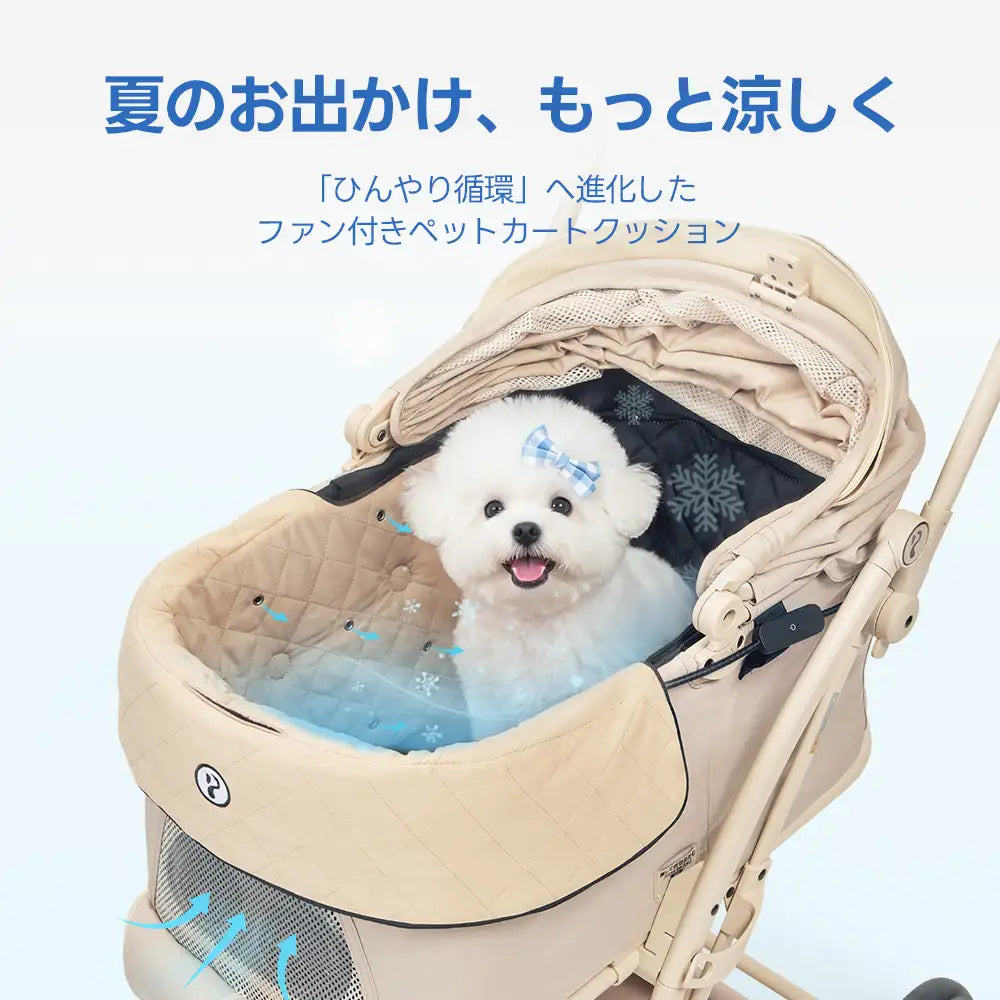 ペットカート MILOU Small Size + ファンクッション Airflow