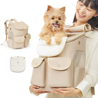 顔を出すのが好きな犬も快適なあご乗せクッション。顎を優しく支えるので、長時間の移動でも疲れにくく、ペットは常に快適な姿勢でいられる。