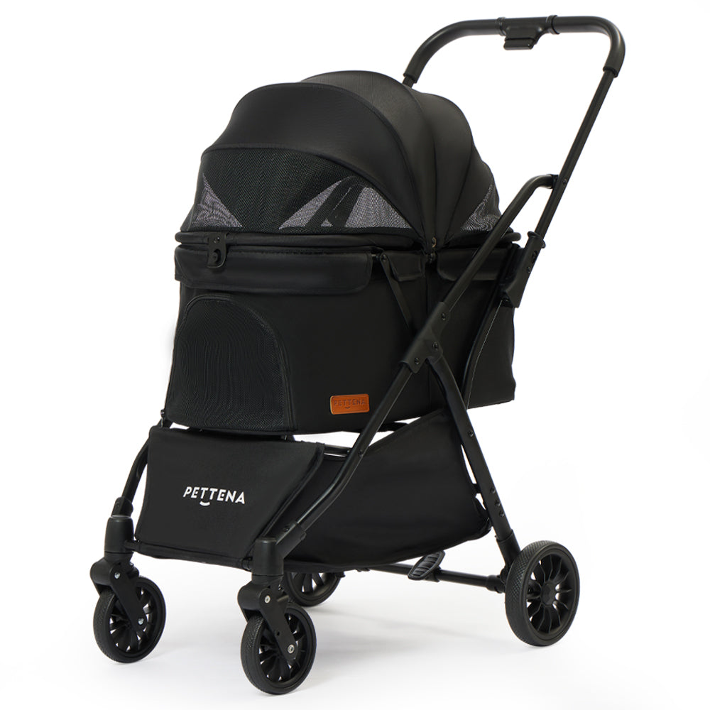 【PETTENA軽量一体型】NEWTONペットカート、自動折り畳みで公園散歩やショッピングも楽々!耐荷重20KG&自立可能、多頭・中型犬猫も快適乗車。多機能設計で安定性抜群、飼い主と愛犬猫の外出がもっと楽しく!