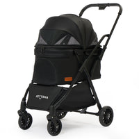 【PETTENA軽量一体型】NEWTONペットカート、自動折り畳みで公園散歩やショッピングも楽々!耐荷重20KG&自立可能、多頭・中型犬猫も快適乗車。多機能設計で安定性抜群、飼い主と愛犬猫の外出がもっと楽しく!