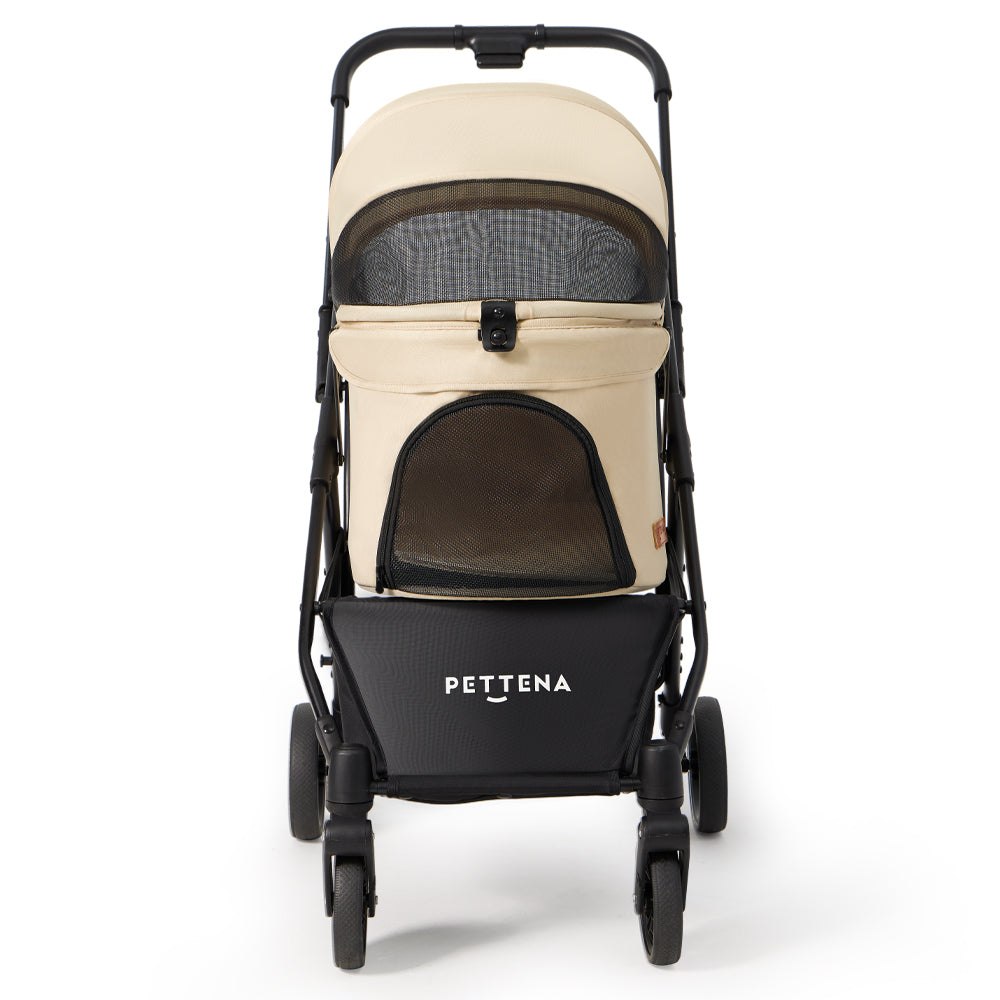 【PETTENA軽量一体型】NEWTONペットカート!360°万向静音輪付きで滑らか走行、耐荷重20KG&自立設計の安定感。狭い通路や人混みでもスムーズに操作可能、ペットとの外出がもっと楽しく快適に!