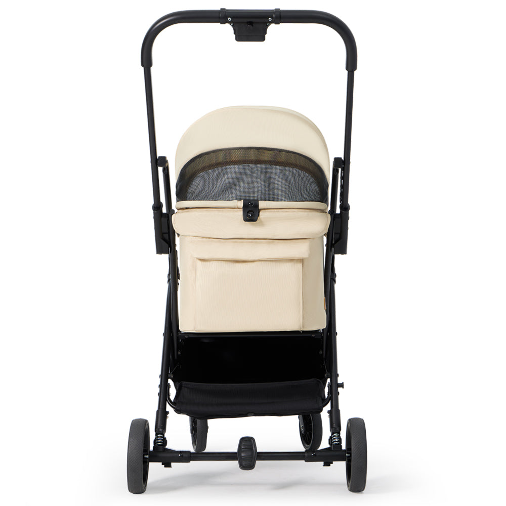 【PETTENA軽量一体型】NEWTONペットカート!一触即開式設計で片手でも簡単開閉、耐荷重20KG&自立機能搭載。急いで外出時や片手で荷物を持っている時も、瞬時にカートを準備できてペットとの外出が超便利!