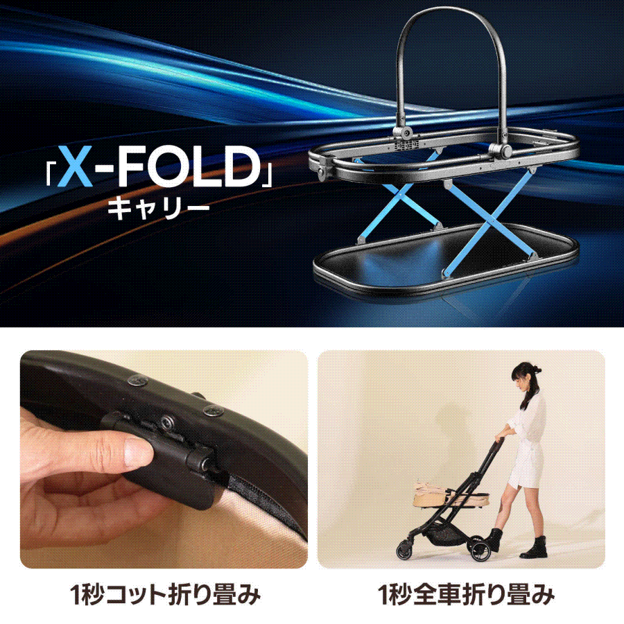 折りたためるキャリーコット