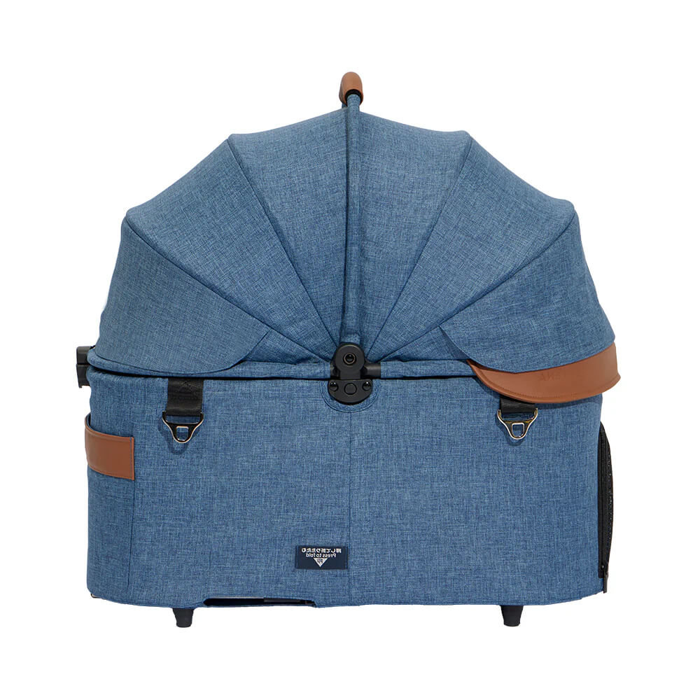 MILOU キャリーコット:都会でペットとの散歩や旅行を楽しむ飼い主に。瞬時開閉で手間いらず、中型犬・多頭飼い対応の広々設計。通気性良く、撥水加工で雨の日安心。安全機能充実、高級感あるデザインが日常を快適に