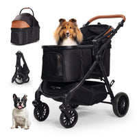 中型犬に設計された最軽量 折りたたみ式分離型ペットカート-TERRA