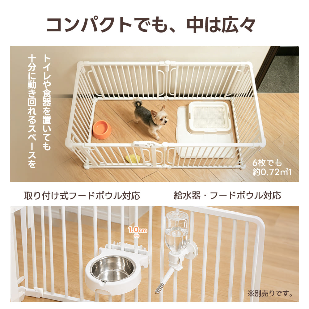 PETTENA ペットフェンス - すき間3.5cmですり抜け防止(超小型犬・小型犬用)