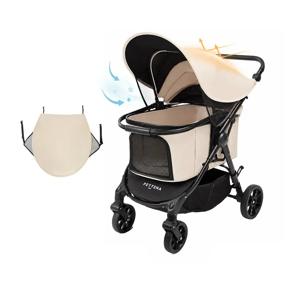 PETTENA TERRA - 中型犬に設計された最軽量 折りたたみ式分離型ペットカート