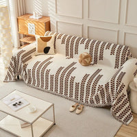 PETTENA Select ナチュラルリーフ柄オールシーズン両面ソファカバー 引っかき・毛玉防止