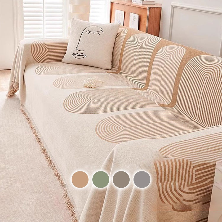 PETTENA Select アート風ラインシェニール織おしゃれソファカバー