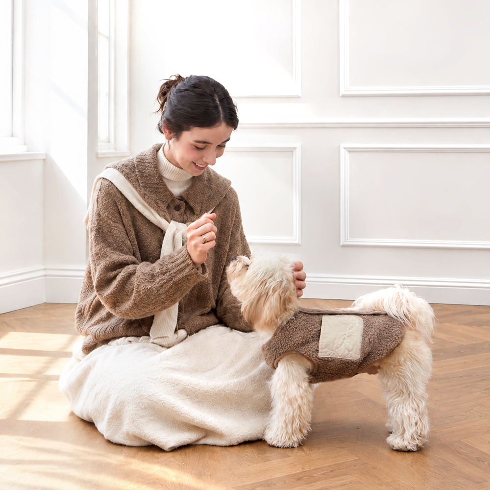 PETTENA 犬用リバーシブルベスト｜マジックテープで簡単着脱・撥水＆ボア仕様