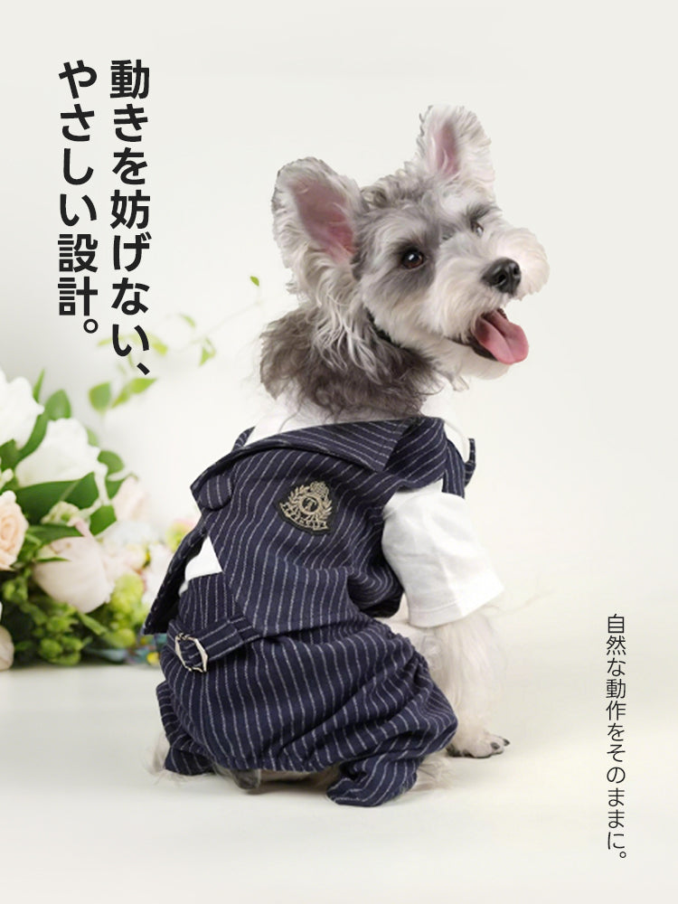 PETTENA Select ペット犬服 タキシードシャツ 紳士スタイル