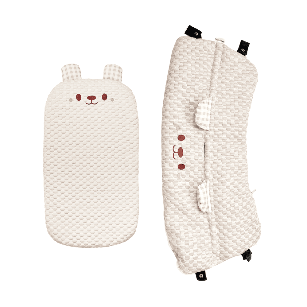 ペットカート クッション （ 3Dエア かわいいクマ）2点セット - PETTENA