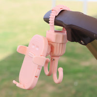 ［新作登場］冬のお出かけ準備！PETTENA ペットカート用 スマホホルダー スマホ＆フック2in1