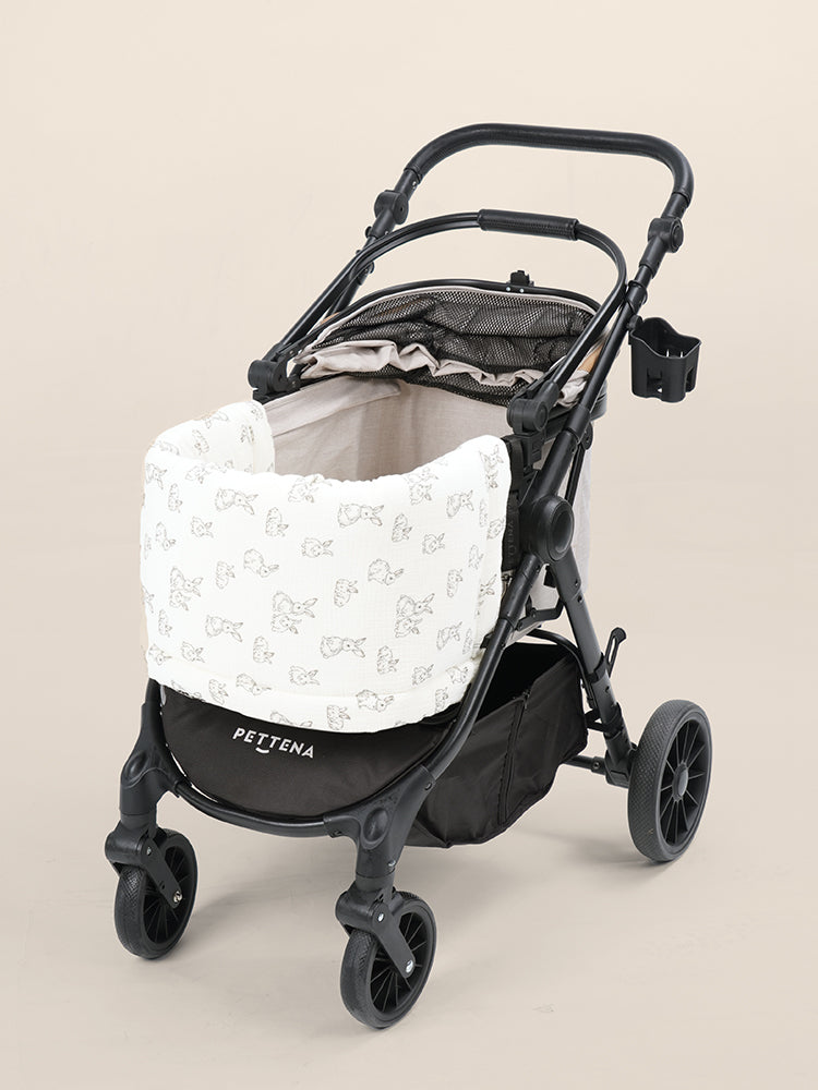 最終お値下げ　PETTENA ペットカートTERRA 新品未使用　ベージュ TERRA専用設計] ペットカートクッション セット（あご乗せ＆マット）