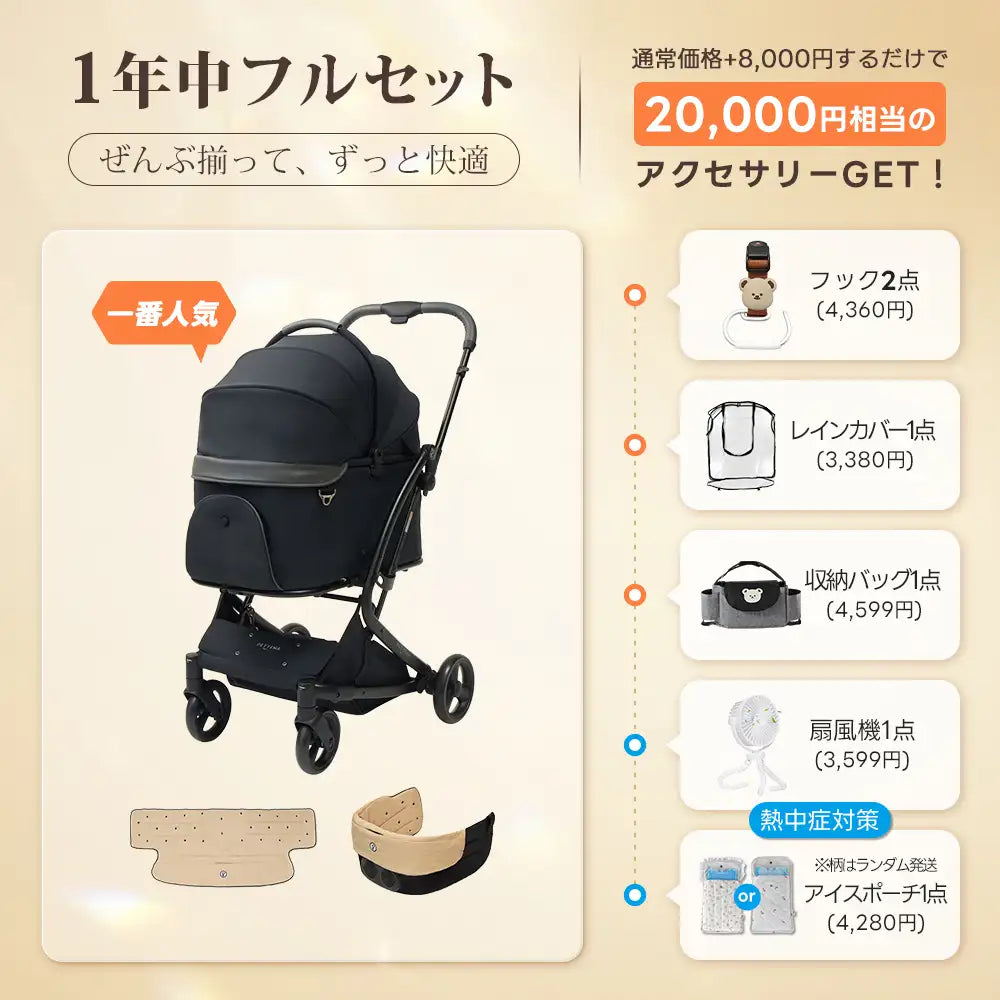 ワンタッチで全部折りたためる分離型ペットカート - PETTENA MILOU