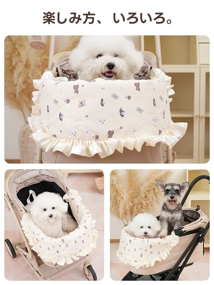 PETTENA ペットカートクッション 春モデル 8cm 極厚マット 犬 猫