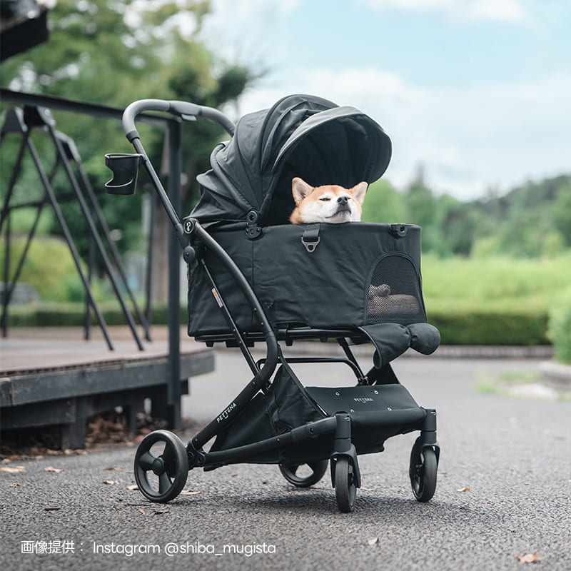 ワンタッチ折りたたみペットカート MILOU｜多頭飼い対応・小型〜中型犬