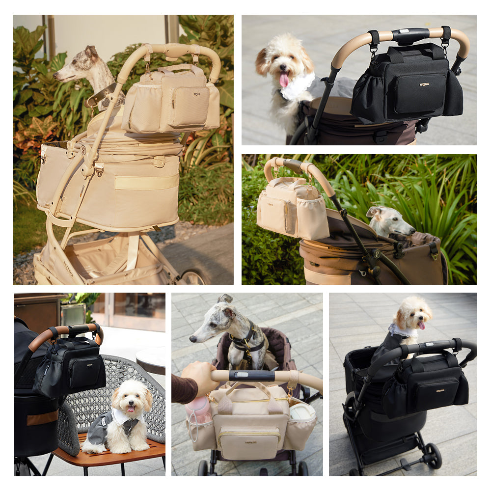 ペットカート オーガナイザー 撥水 軽量 犬用 収納バッグ 取り付け簡単