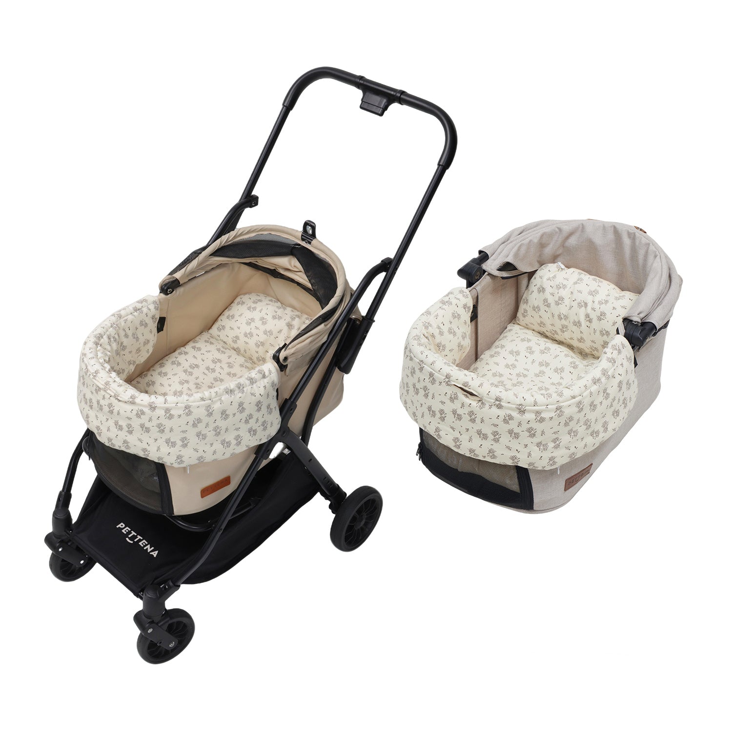 NEWTON カーキ+ライトカラー花柄2点セット