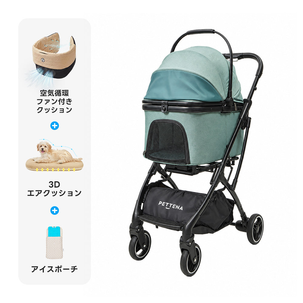 コスパ最強4WAY】KNIGHTペットカート｜多頭飼い・小型犬・中型犬に快適