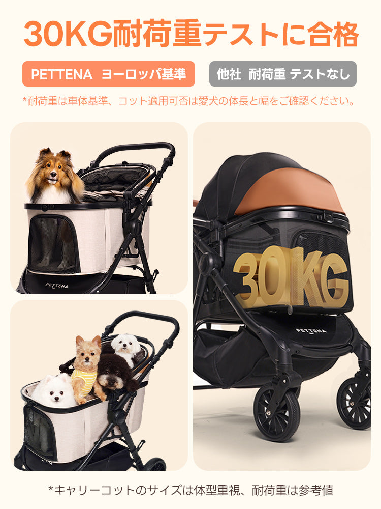 期間限定セール】TERRAペットカート｜中型犬・多頭飼い向け最軽量10kg