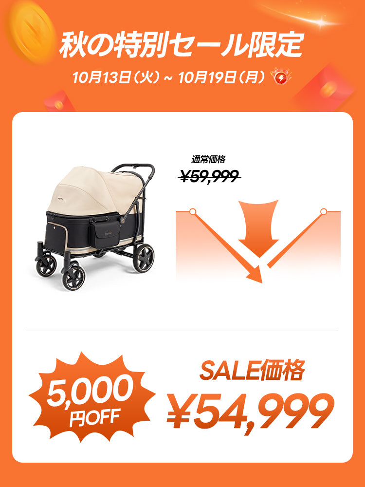 大型犬用ペットカート PETTENA TITAN | 耐荷重55kg・低床設計
